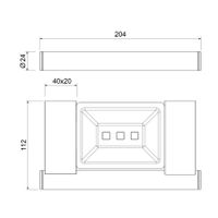 Полка Timo Luiro хром арт-18522/00 — фото 2, Полки для ванной и душа