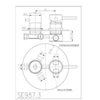 SE987.3Z SEINA - смеситель для ванны/душ, скрытый монтаж, ЦВЕТ ЗОЛОТО — фото 1, Смеситель для ванны