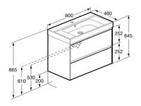 Товар: ONA Модуль для раковины 800 мм, 785x450x565 мм, с 2 ящиками, светлый дуб, ROCA арт-A857630512 - фото 15 ONA Модуль для раковины 800 мм, 785x450x565 мм, с 2 ящиками, светлый дуб, ROCA арт-A857630512 — фото 15, Тумбы под раковину