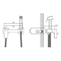 Гигиенический душ со смесителем BELZ B55806-7, черный — фото 1, Гигиенические души