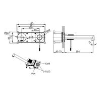 Смеситель для раковины Desire VBFW-1D1BN встраиваемый однорычажный, брашированный никель — фото 3, Смесители для раковины