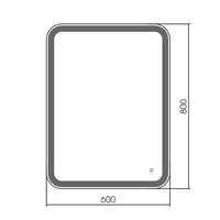 600x800 Зеркало с подсветкой, универсальный монтаж арт-AQM9107 — фото 5, Зеркала в ванную комнату