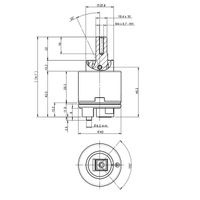 Картридж SEDAL с керамическими пластинами 40 мм, удлиненный, блистер. LEMARK арт-LM8506P-BL — фото 3, Комплектующие для смесителей