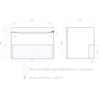 Тумба под раковину VIGO Grani 70 подвесная белый (165) — фото 8, Тумбы под раковину