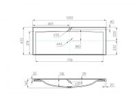 Раковина АЙРИС 120, белая арт-1A729631AG010 — фото 4, Раковины встраиваемые сверху