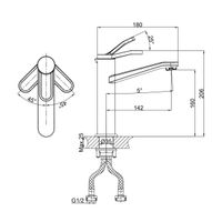 Товар: Смеситель для раковины D&K Venice , хром арт-DA1062641 - фото 2 Смеситель для раковины D&K Venice , хром арт-DA1062641 — фото 2, Смесители для раковины
