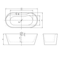 Товар: Ванна AQUAme акриловая отдельностоящая арт-AQM3505MW-L - фото 7 Ванна AQUAme акриловая отдельностоящая арт-AQM3505MW-L — фото 7, Акриловые ванны