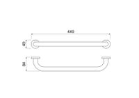 Товар: AQ4995BGM поручень 450 мм, оружейная сталь - фото 2 AQ4995BGM поручень 450 мм, оружейная сталь — фото 2, Поручни для ванной
