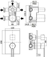 Товар: Смеситель для душа Paffoni Ringo RIN019CR (с внутренней частью) - фото 2 Смеситель для душа Paffoni Ringo RIN019CR (с внутренней частью) — фото 2, Смеситель для душа