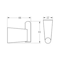 Крючок для ванной комнаты BELZ , хром арт-B91105-1 — фото 2, Крючки для полотенец