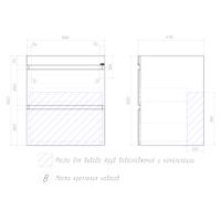 Тумба под раковину VIGO Urban 600 подвесная белый арт-043 — фото 8, Тумбы под раковину