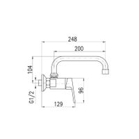 COLORADO - смеситель кухонный настенный арт-CO202.5/27 — фото 2, Смесители для кухни