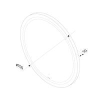M85AMOX0701WG Универсальное зеркало с контурной LED-подсветкой, ИК- сенсором, круглое, 70 см — фото 8, Зеркала в ванную комнату