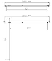 Душевая дверь Alpha , хром, стекло прозрачное арт-VDP-3AL100CL — фото 4, Распашные душевые двери