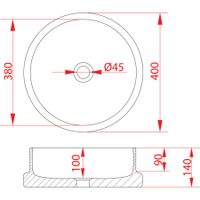 Раковина Colosseus Tre (grigio) круглая, серый матовый, MonteBianco арт-11053 — фото 4, Раковины накладные