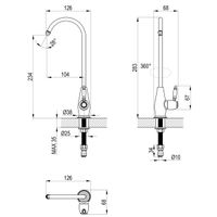 Villa Кран для кухни, пов.излив 104мм, р/ОД, бронза, LM, арт-LM4840B — фото 2, Краны