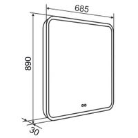 Товар: Зеркало с LED-подсветкой AMAZON MUSIC (68,5*89) /AQUA DE MARCO AmzMus70/90 - фото 10 Зеркало с LED-подсветкой AMAZON MUSIC (68,5*89) /AQUA DE MARCO AmzMus70/90 — фото 10, Зеркала в ванную комнату