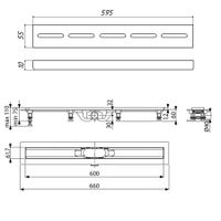 К-т водоотводящий желоб SP10-600 из пластика, с порогами из нерж. стали + Декор. решетка SG10-600 арт-SP10600-SG10600 — фото 7, Душевые лотки