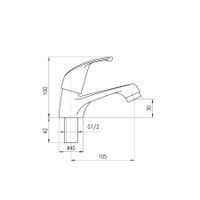 SVITAVA - кран для умывальника на одну воду арт-S090 — фото 2, Краны