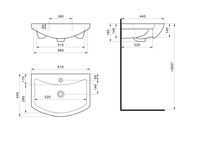 Раковина SANTEK Балтика 60 мебельная белый (WH110246) — фото 8, Раковины подвесные
