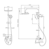 Стойка душевая со смесителем для ванны NOVA, NOV03-314 — фото 2, Душевые стойки