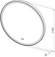 Зеркало Aquanet Тренд 80 черный арт-00316653 — фото 7, Зеркала в ванную комнату