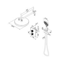 Товар: Душевая система IDDIS Duna с тропическим и ручным душем, с термостатом, глянцевый хром (DUNSB0Ti67) - фото 3 Душевая система IDDIS Duna с тропическим и ручным душем, с термостатом, глянцевый хром (DUNSB0Ti67) — фото 3, Встраиваемые душевые комплекты