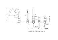 AQ1348BGM ЕВРОПА смеситель на борт ванны на 4 отв., оружейная сталь — фото 10, Смесители на борт ванны