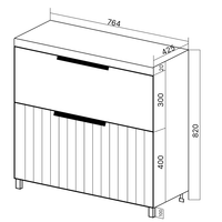 Тумба под раковину VIANT СИЦИЛИЯ 80 напольная белый (VSIC80MDBEL-T2Y) — фото 9, Тумбы под раковину