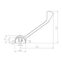 KR3507 Удлиненная ручка (200 мм.) на смеситель d35 мм. — фото 2, Смесители