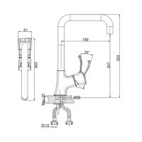 Смеситель для кухни D&K Rhein , хром арт-DA1472401 — фото 1, Смесители для кухни