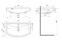 Раковина SANTEK Балтика 80 мебельная белый арт-WH501524 — фото 9, Раковины подвесные