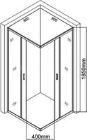 Душевой уголок Aquanet SE-800S 80x80, прозрачное стекло — фото 4, Квадратные душевые уголки