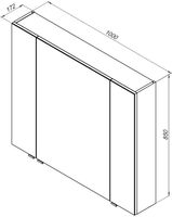 Зеркальный шкаф Aquanet Алвита New 100 Белый матовый арт-00277542 — фото 5, Зеркальные шкафы в ванную