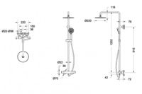 Душевая система с термостатом Bravat Waterfall F939114C-A5-RUS, хром — фото 4, Душевые стойки