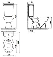 CREAVIT PITTA Унитаз PA310.00100 арт-PA300-11CB00E-0000 — фото 2, Напольные унитазы