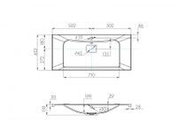 Раковина БРУК 100, белая 1A71333KBC010 — фото 4, Раковины