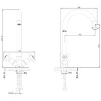 Promotion Смеситель для кухни, круг.пов.излив 300мм держ.на теле лейка, р/ДВ, хром, LM, арт-LM6045C — фото 2, Смесители для кухни