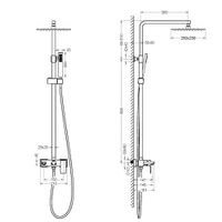Душевая система Timo Selene белый матовый арт-SX-1030/16 — фото 2, Душевые стойки