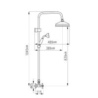 MK181.5/3BC MORAVA RETRO - смеситель для душа с головным душем, ЦВЕТ БЕЛЫЙ/ХРОМ — фото 1, Смеситель для душа