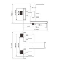 Смеситель для ванны нержавеющая сталь KUBUS, KUB13-310 — фото 3, Смеситель для ванны
