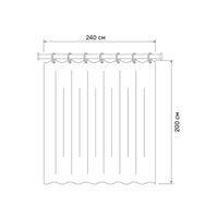 Штора для ванной, 200x240 см, Полиэстер, светло-серый, IDDIS, арт-BL07P24i11 — фото 2, Шторы для ванной