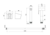 Товар: AQ2054BG гигиенический ручной душ со шлангом 120 см и держателем, шлиф. золото - фото 5 AQ2054BG гигиенический ручной душ со шлангом 120 см и держателем, шлиф. золото — фото 5, Гигиенические души