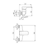 YU180.5CMAT YUKON - смеситель для душа, ЦВЕТ ЧЕРНЫЙ МАТОВЫЙ — фото 2, Смеситель для душа