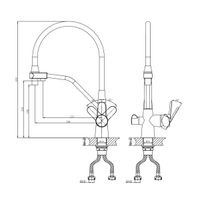 Товар: Смеситель для кухни D&K Rhein Marx, черный арт-DA1391901 - фото 2 Смеситель для кухни D&K Rhein Marx, черный арт-DA1391901 — фото 2, Смесители для кухни