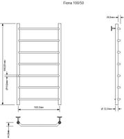Товар: Полотенцесушитель электрический Aquanet Fiona 100х50 Тэн справа 00281996 - фото 3 Полотенцесушитель электрический Aquanet Fiona 100х50 Тэн справа 00281996 — фото 3, Электрические полотенцесушители