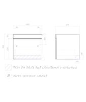 Тумба под раковину VIGO Land 50 подвесная белый (018) — фото 9, Тумбы под раковину