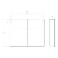 Зеркальный шкаф VIGO Geometry Classic 100 подвесной белый (119) — фото 9, Зеркальные шкафы в ванную