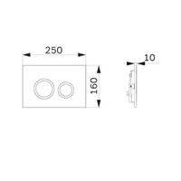 I110151 ErgoFit L, клавиша для инсталляции пластик, хром глянц — фото 1, Кнопки смыва