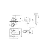 Смеситель Loira для биде с душевой лейкой с нажимным механизмом метал., LR542/1 — фото 2, Смесители для биде